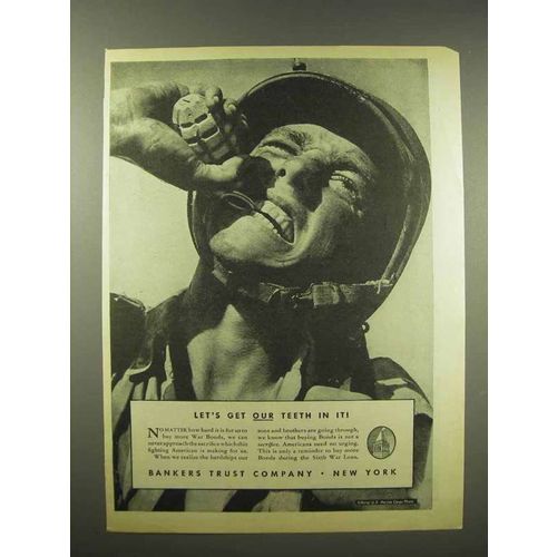 1944 Bankers Trust Company Ad - Get Our Teeth In