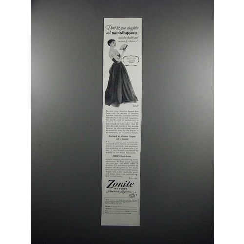 1951 Zonite Feminine Hygiene Ad - Don't Let Daughter