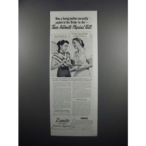1951 Zonite Feminine Hygiene Ad - Bride-to-Be