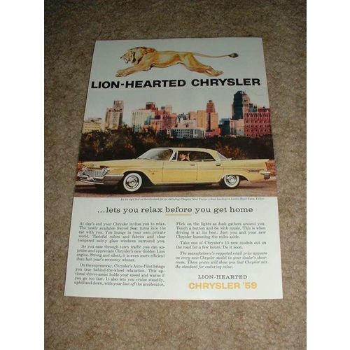1959 Chrysler New Yorker 4-door Hardtop Ad!!!