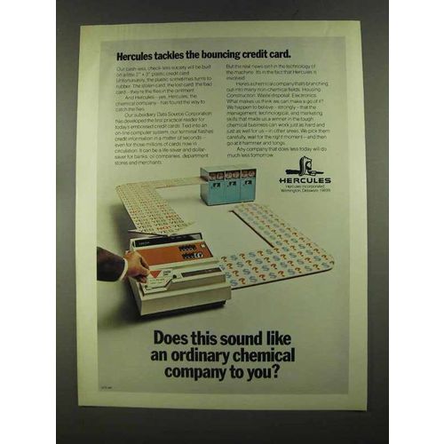 1972 Hercules Credit Card Reader Ad - Tackles