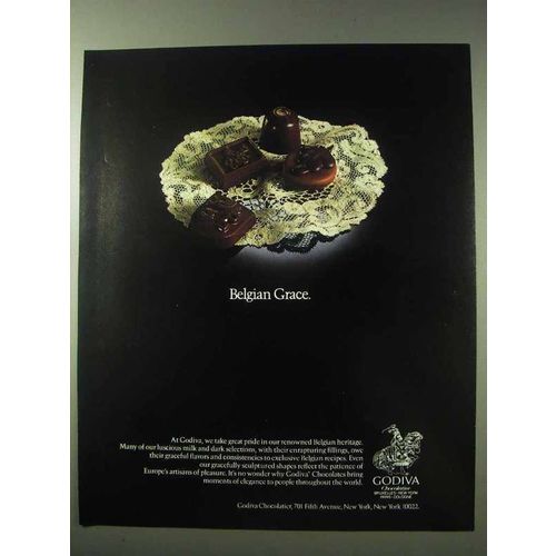 1984 Godiva Chocolate Ad - Belgian Grace