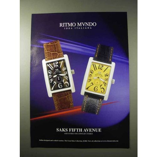 2003 Ritmo Mvndo Gran Data Watch Ad