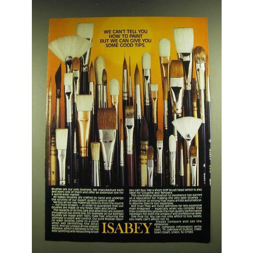 1990 Isabey Brushes Ad - We can't tell you how to paint