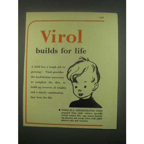 1949 Virol Food Ad - Virol builds for life
