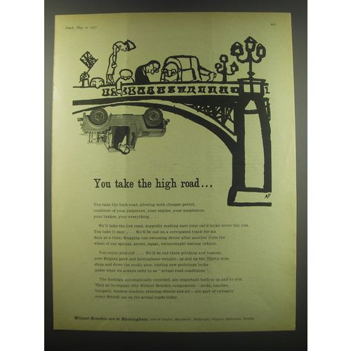 1957 Wilmot Breeden Ad - You take the high road