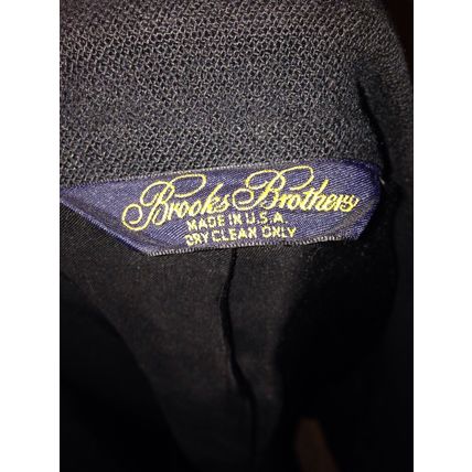 Two-Button 100% CamelHair Sport Black Coat Men Size 46 Regular Brooks Brothers