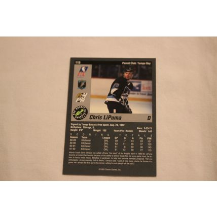 Chris LiPuma 1993 Classic Pro Hockey Prospects NO. 118