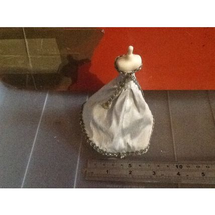 Blue Silk Dress on a Mannequin 1:12th scale miniature