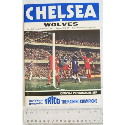1979 programme Chelsea v. Wolverhampton Wanderers