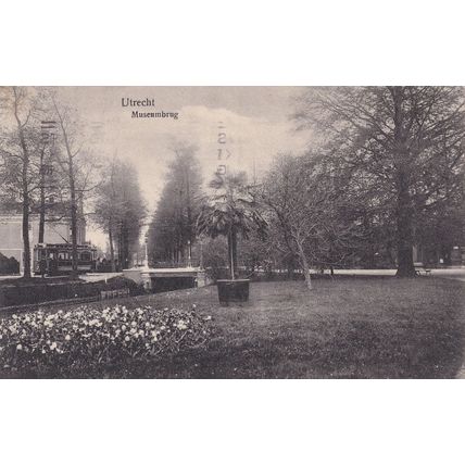 Utrecht Museumbrug Posted From Station in 1920 Antique Dutch Postcard