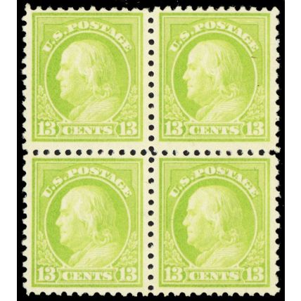 513, Mint F/VF NH 13¢ Franklin Block of Four Stamps - Stuart Katz