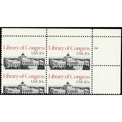 2004, Mint NH 20¢ Misperfed Plate Block of Four Error -*- Stuart Katz