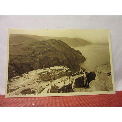 COAST FROM CASTLE ROCK, LYNTON , DEVON unused vintage postcard =