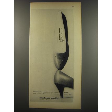 1956 Andrew Geller Gamins Shoes Ad - Short-heel fashions: Enormous News