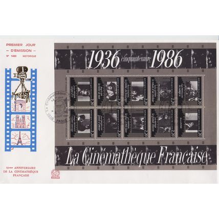 FRANKREICH FRANCE [1986] MiNr 2566-75 ( FDC ) Block 7 Filmarchiv