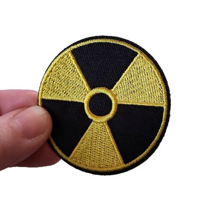 Radioactive Iron On Patch Embroidered Badge Also Sew 5.5cm Applique P225
