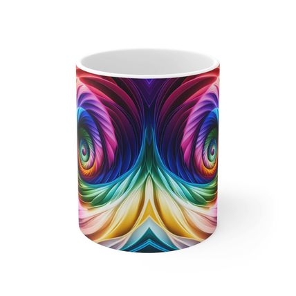 Fusion of Bright Liquid Bubbles in Motion #1 Ceramic Coffee Mug 11oz