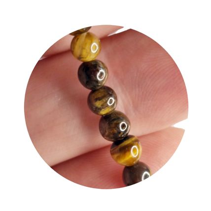 Tigers Eye 4mm Natural Stone Beads String 94 Beads 15 inches long NB7