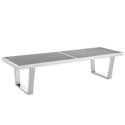 Stainless Steel Platform Bench Slotted Slat Slatted Slot 5’ Ft 4’ Ft