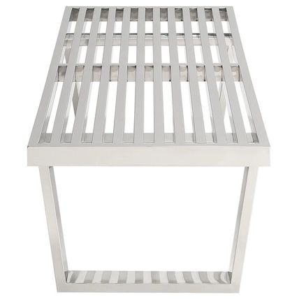 Stainless Steel Platform Bench Slotted Slat Slatted Slot 5’ Ft 4’ Ft