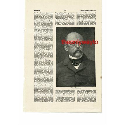Otto, Prince Bismarck, German Chancellor, Book Illustration (Print), c1907