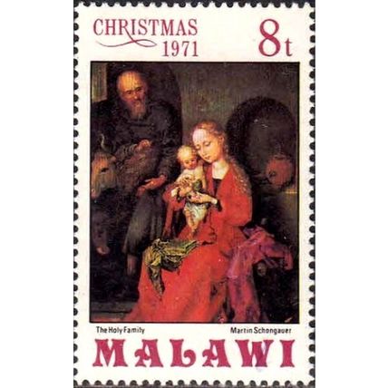 Malawi QEII 1971 Xmas 8t Holy Family schongauer Unmounted Mint MNH SG 404 stamp