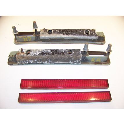 1970 PLYMOUTH GRAN FURY RED SIDE MARKER CORNERING LIGHTS OEM #3403768 3403769