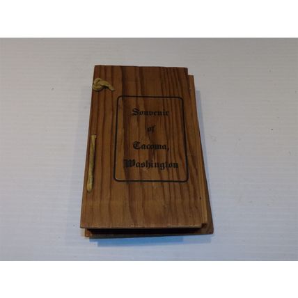 Souvenir of Tacoma, Washington Vintage Wooden Postcard Book