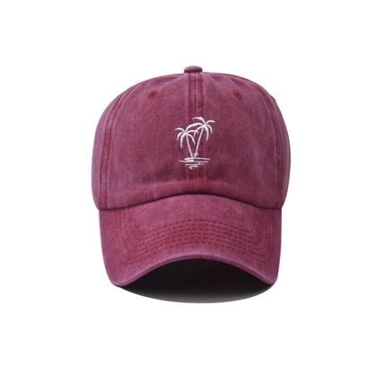 Baseball Caps Sunscreen Hats Baseball Hats Faded Cap Coconut Tree Embroidery