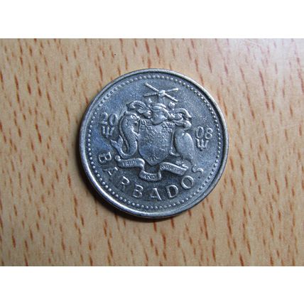 Barbados 2008 25 Cents Coin