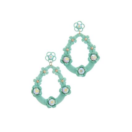 Floral Post Drop Earring