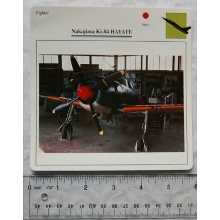 Nakajima Ki-84 Hayate - Japan - Fighter - Collectors Club Card
