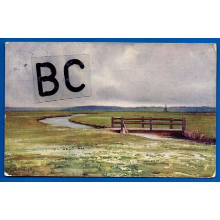 Art Postcard A Rainy Day Walberswick Suffolk Nr Southwold Blythburgh Dunwich