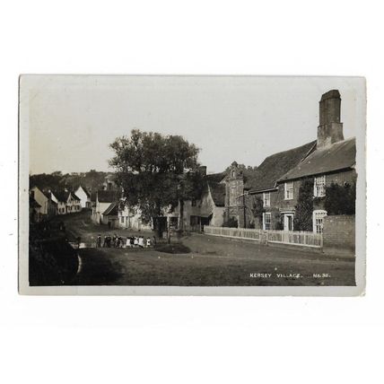 Kersey Village, Suffolk, RP Postcard.