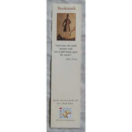 Vintage bookmark - Book Tokens - Victorian gentleman, Jules Verne
