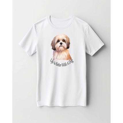 SHIH TZU PRINTED T SHIRT -SUBLIMATION T SHIRT WITH FREE DELIVERY