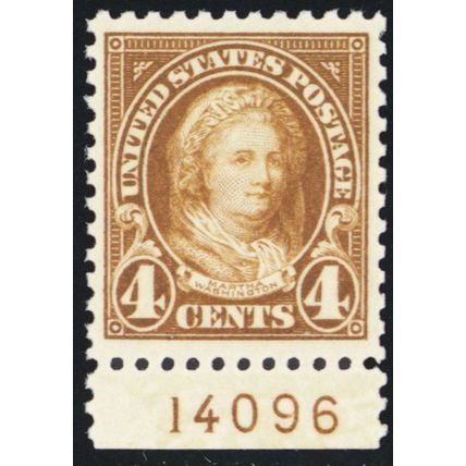 556, Mint XF NH 4¢ - With PL# - Stuart Katz