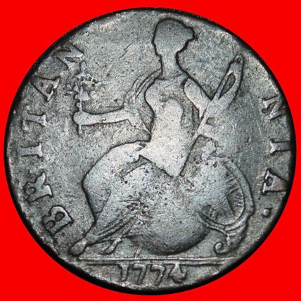 Ⰶ GEORGE III 1760-1820:GREAT BRITAIN★TYPE OF 1/2 PENNY 1774★LOW START★NO RESERVE