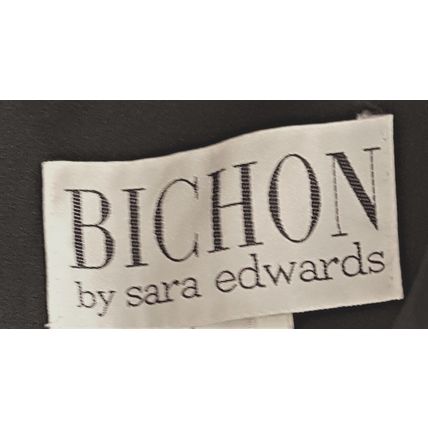 Bichon by Sarah Edwards Designer Black Vintage Dress Size 10 UK