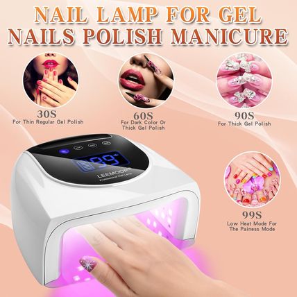 Rechargeable UV LED Nail Lamp, 96W Cordless UV Light for Nails with Handle, Prof
