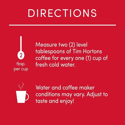 Tim Hortons Original Blend, Medium Roast Ground Coffee, Canada’S Favorite Coffee