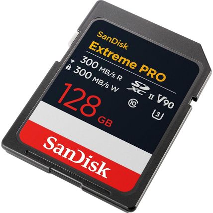 Sandisk 128GB Extreme PRO SDXC UHS-II Memory Card - up to 300Mb/S Read and Write