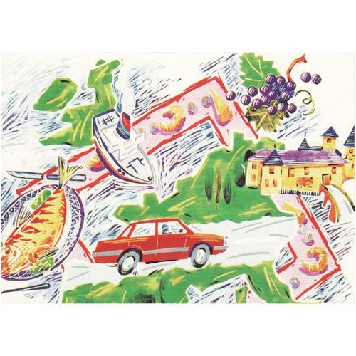 Promotional Postcard Dover France Car Ferry AA Automobile Association Holiday