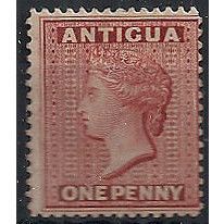 Antigua 1885 SG25 1d Carmine-Red Wmk Crown CA Mounted Mint .. ..