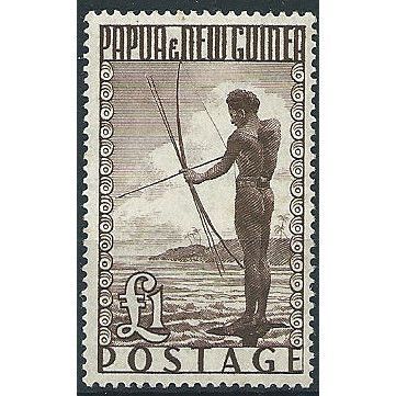 Papua & New Guinea 1952 SG15 £1 Deep Brown Fine Mounted Mint ... .