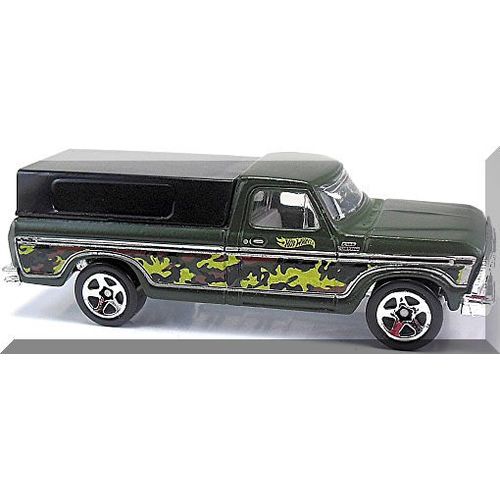 Hot Wheels - '79 Ford Pickup: HW Camouflage Series #1/6 (2016) *Dark Green*