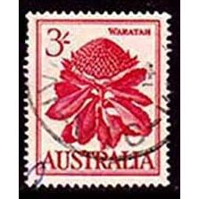 Australia 1959 Flowers 3/- Used Stamp