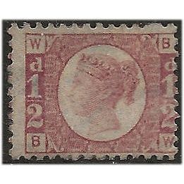 1870 SG48/9 1/2d Rose Plate 14 Mint/Unsed, just a trace of gum "BW".. .