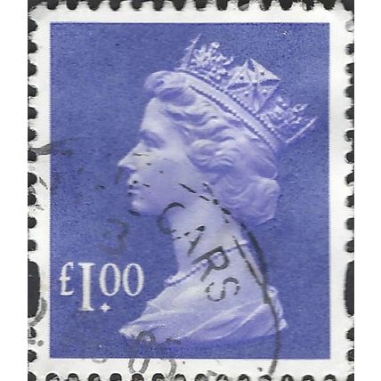 GB, Queen Elizabeth Machin, Ellipse, mauve 1995, £1, #3